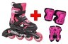 Комплект роликовые коньки Rollerblade Microblade black-pink + защита