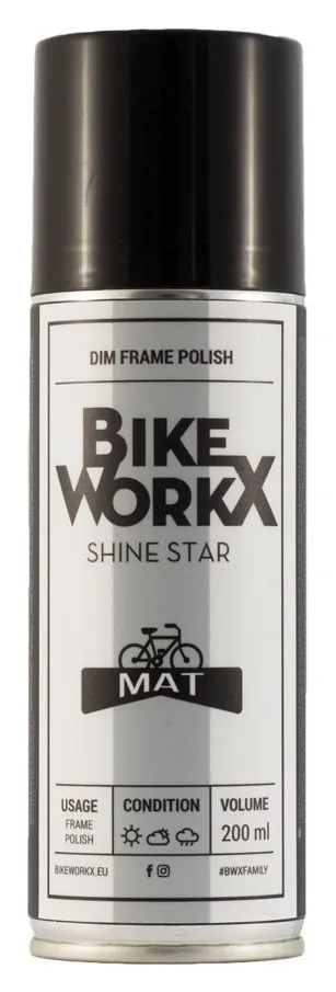 Шампунь BikeWorkX Shine Star MAT спрей 200 мл. (OBOD_SHINEM/200)