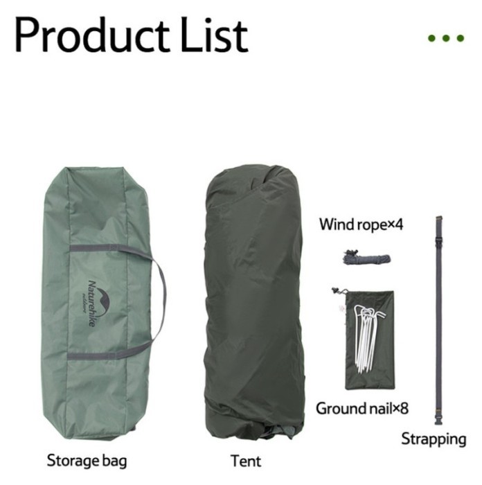 Намет тримісний автоматичний Naturehike NH21ZP008, оливково-зелений, укр, укр