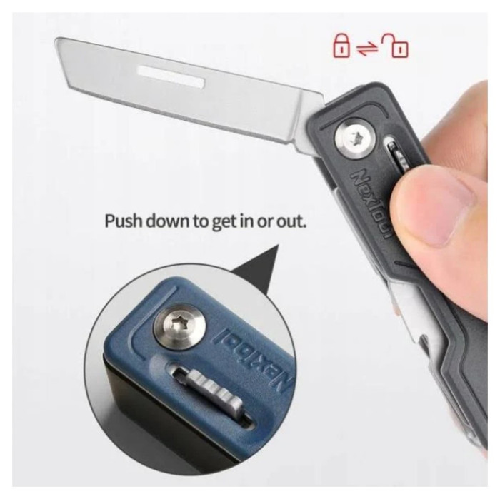 Мультитул NexTool Multi Functional Knife, синій, укр, укр