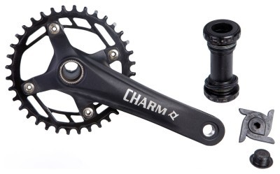 Шатун с кареткой в комплекте AL L170мм 36T с интегр.осью черный PROWHEEL CHARM-36-TT (без кавычки)