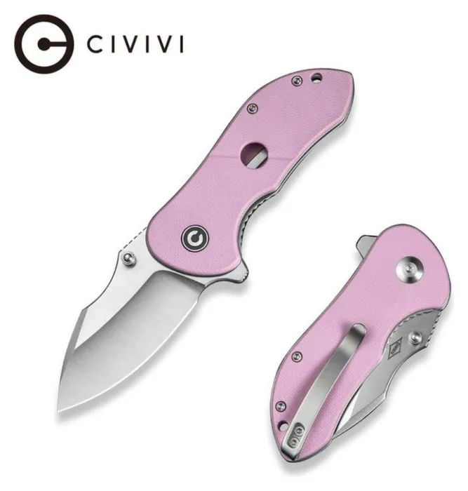 Нож складной карманный Civivi Gordo, (6.4 см) D2/G10 розовый