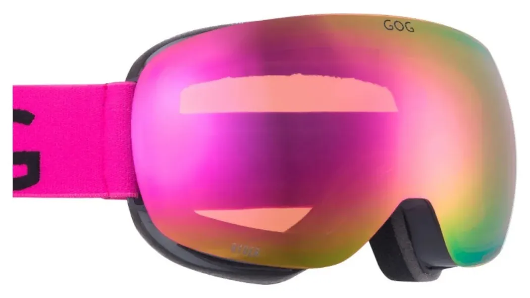 Маска GOG Ryder Cat. 2 (Uni matt black/polychromatic pink)