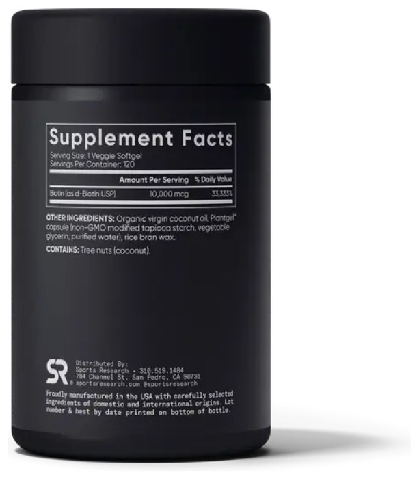 Biotin 10,000mcg - 120 veg softgels