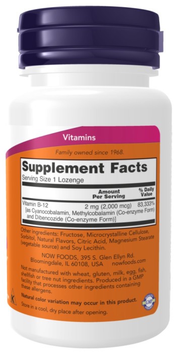 B-12 2000mcg - 100 lozenges