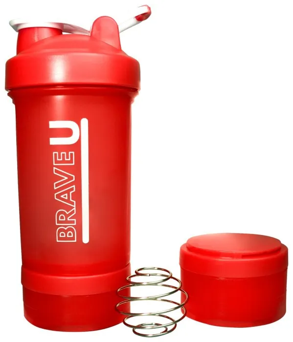 Shaker with containers 3 in 1 - 600ml Red