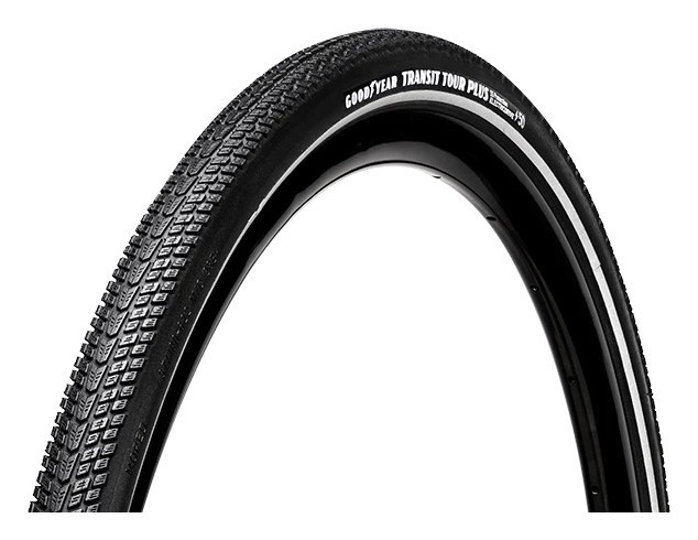 Покрышка 700x35 (37-622) GoodYear Transit Tour Plus S5: Protection, Wire, Black + reflective strips, 60tpi