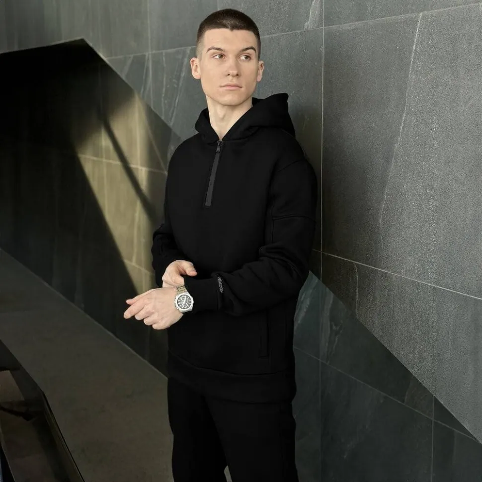 Тепле чоловіче худі зимове чорне Pobedov Concord (XXL)