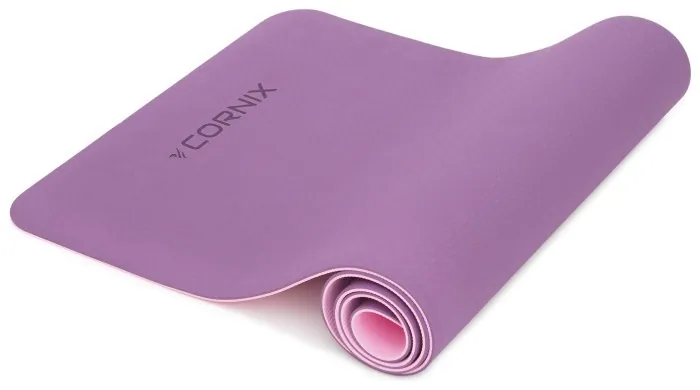 Коврики спортивные Cornix TPE 183 x 61 x 0.6 см для йоги и фитнеса XR-0007 Plum/Rose