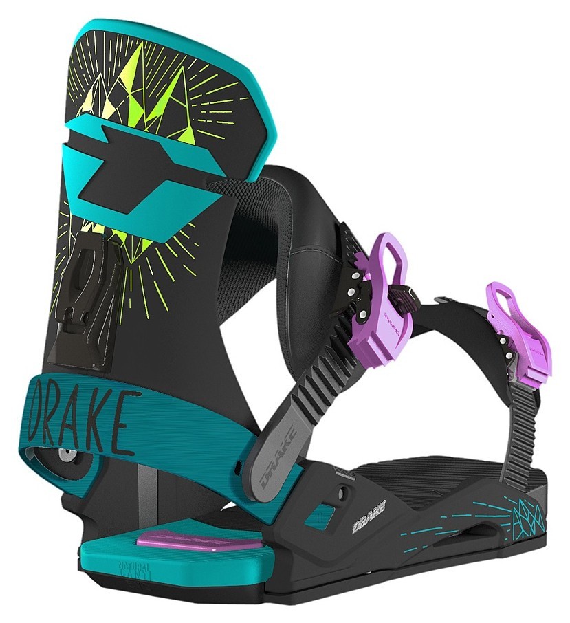Крепление для сноуборда Drake DL M/L Black/Turquoise (71181041)