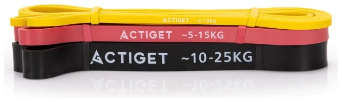 Еспандер-петля Actiget Power Band 2-25 кг (резина для фітнесу та спорту) набір 3 шт ACT0047