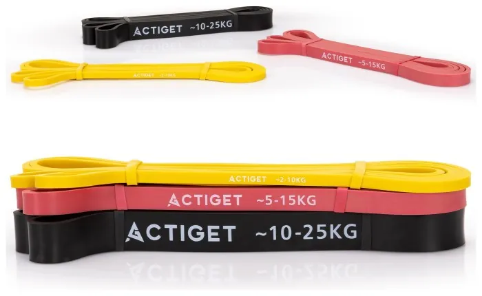 Еспандер-петля Actiget Power Band 2-25 кг (резина для фітнесу та спорту) набір 3 шт ACT0047