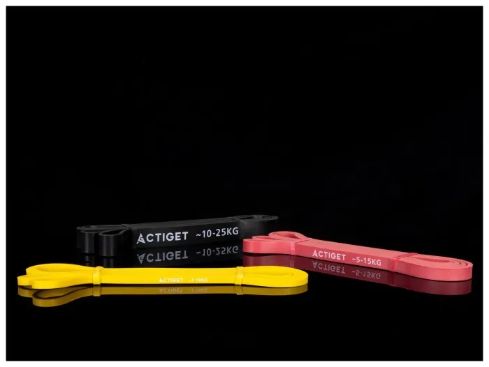 Еспандер-петля Actiget Power Band 2-25 кг (резина для фітнесу та спорту) набір 3 шт ACT0047