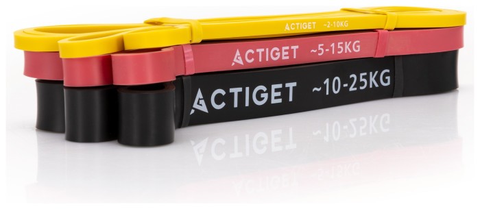Еспандер-петля Actiget Power Band 2-25 кг (резина для фітнесу та спорту) набір 3 шт ACT0047