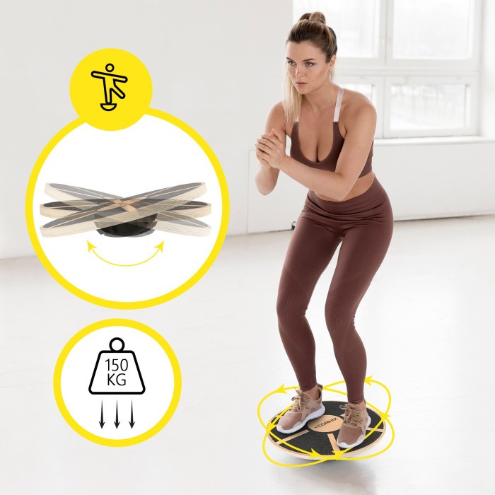Балансувальна платформа Cornix кругла, дерев'яна XR-0502