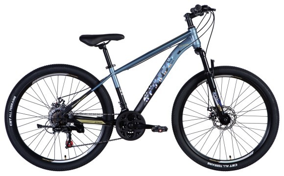 Велосипед 26'' SPACE-036 DD 2024 (сіро-чорний), укр