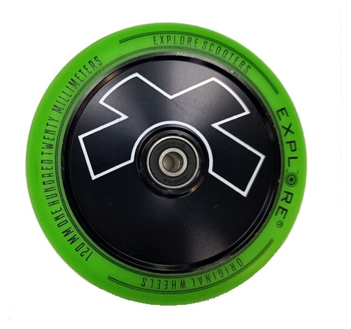 Колесо для трюкового самокату Explore 120 литий диск дюраль abec -9, укр, укр
