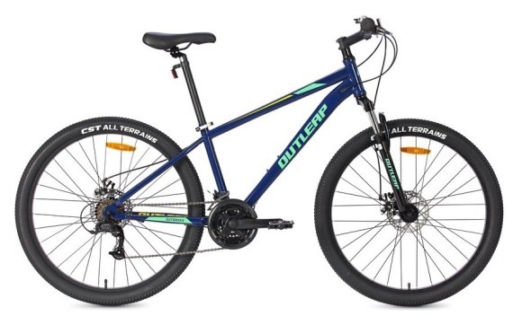 Велосипед Outleap Outbrake 27,5" L Blue Turquoise, укр