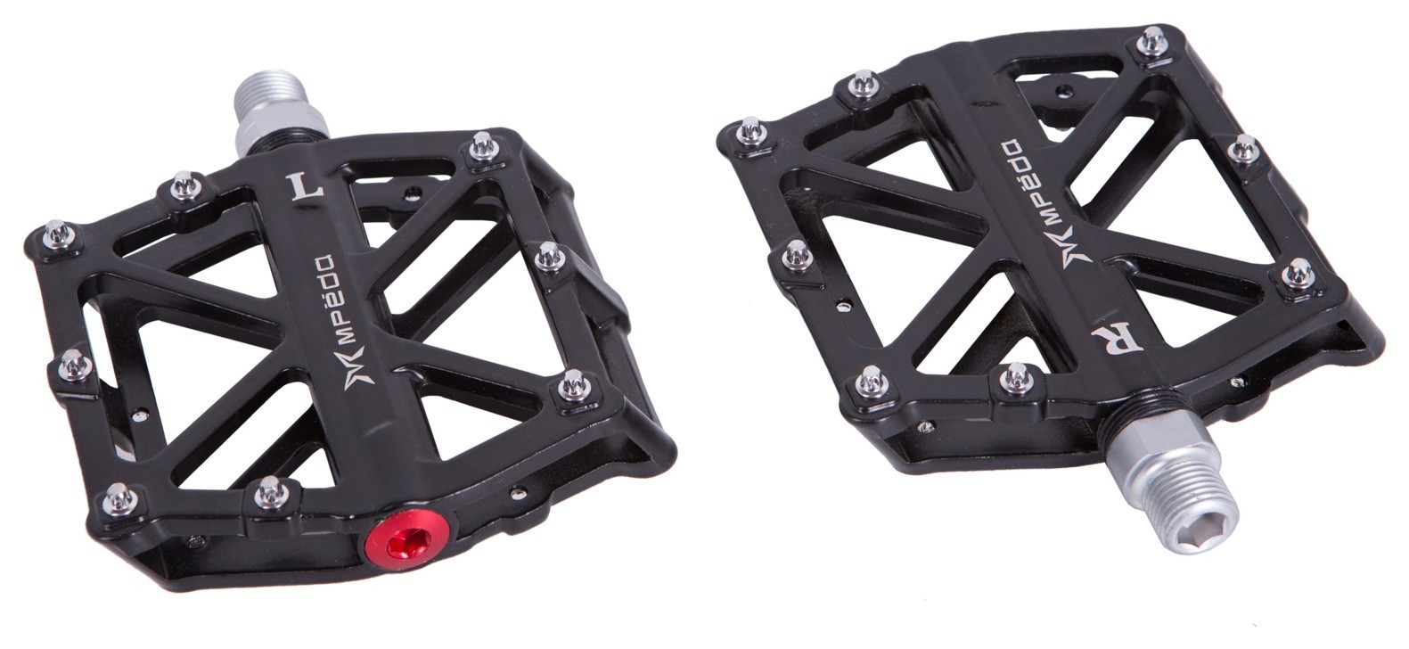 Педали Mpeda AL-10 алюм. платформа, на пром. подшипниках (черный)