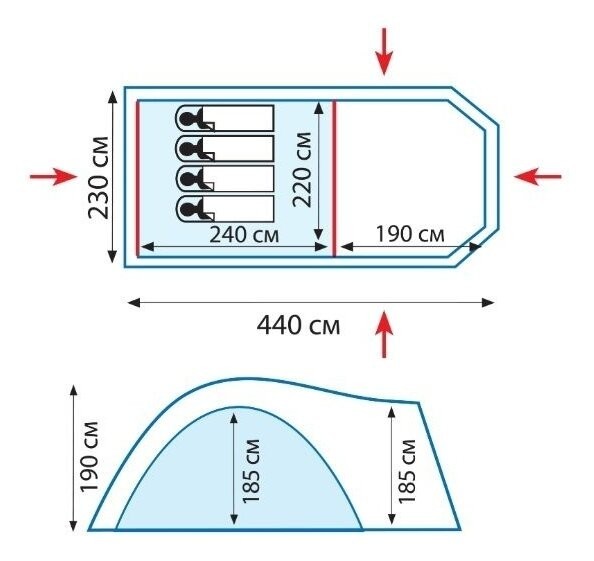 Палатка Tramp Anaconda 4 (v2)