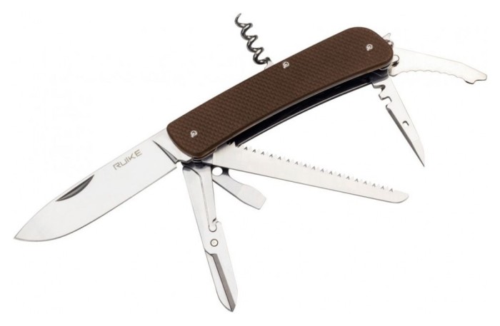 Многофункциональный нож Ruike Criterion Collection L42 коричневый