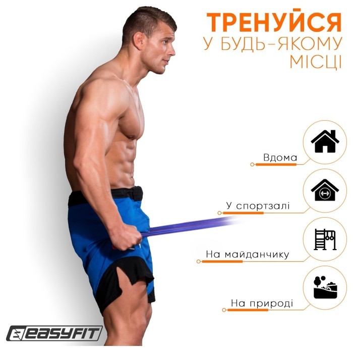 Гумова петля EasyFit 50-110 кг Синя