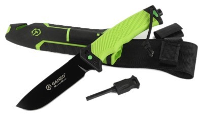 Ніж Ganzo G8012V2-LG зелений (G8012V2-LG) з паракордом