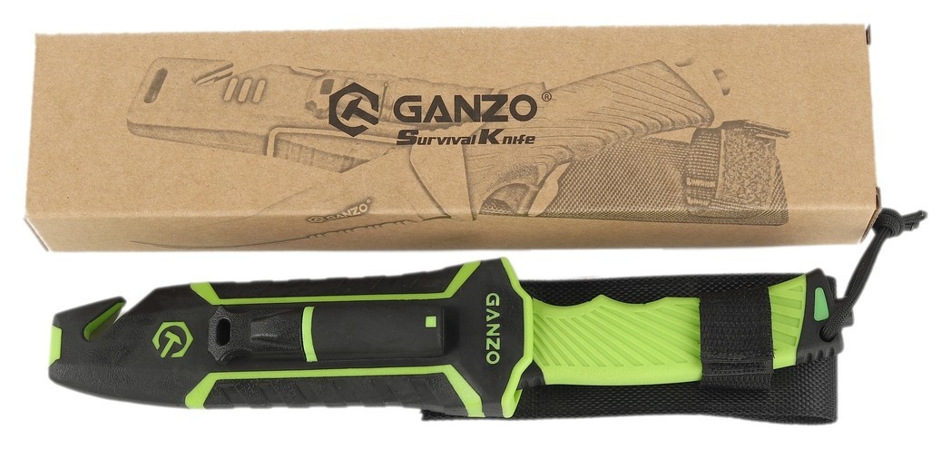 Ніж Ganzo G8012V2-LG зелений (G8012V2-LG) з паракордом, укр, укр