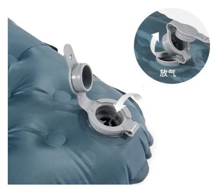 Матрац туристичний надувний одномісний Naturehike CNH22DZ018, надлегкий, 183x64x7 см, зелений, для туризму із мішком для надування