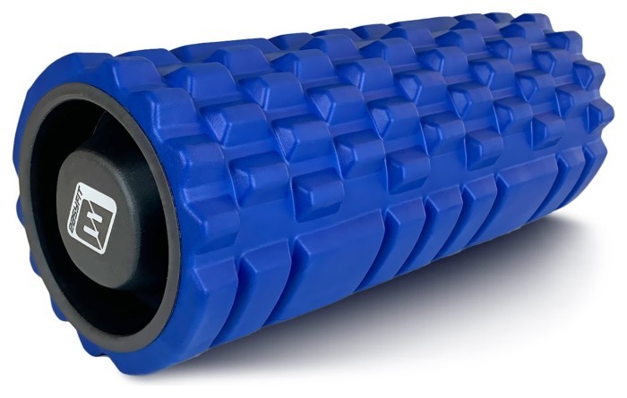 Масажний ролик EasyFit Grid Roller 33 см v.1.1 міцний масажер (синій), укр, укр