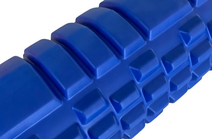 Масажний ролик EasyFit Grid Roller 33 см v.1.1 міцний масажер (синій)
