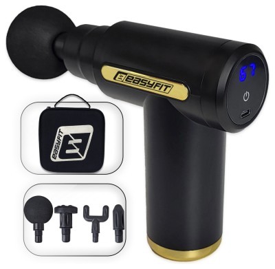 Перкусійний масажер для тіла EasyFit Pulse Mini 4 насадки, 6 режимів