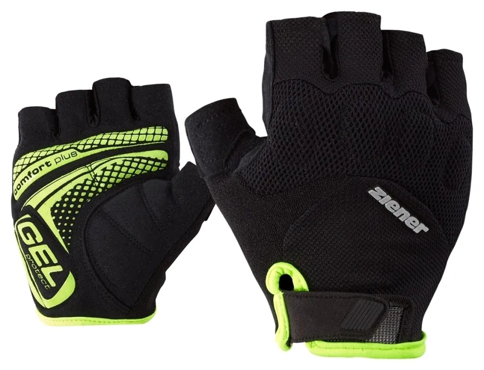 Велоперчатки Ziener Colit black-poison yellow (10)