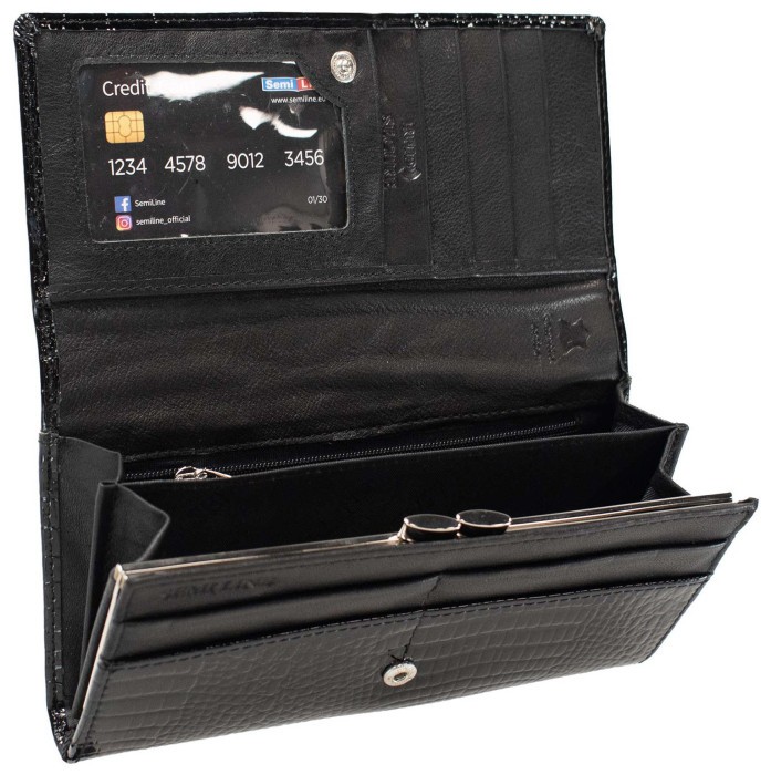 Кошелек женский кожаный Semi Line RFID Black (P8228-0)
