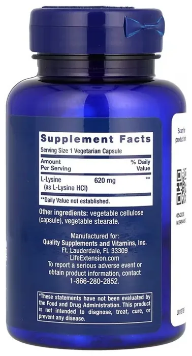 L-Lysine 620 mg - 100 vcaps