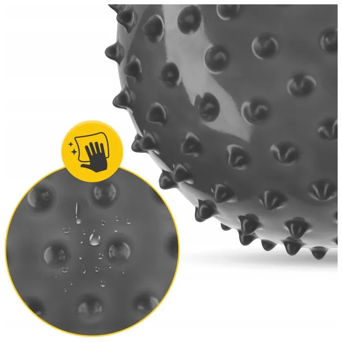М'яч для пілатесу, йоги, реабілітації 4FIZJO 20 см (масажний) Black (P-5905973402330)
