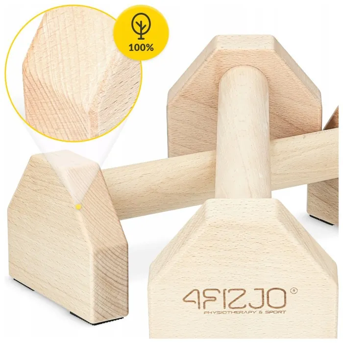 Упори для віджимань (паралетси) 4FIZJO 30 см дерев'яні (P-5905973407052)