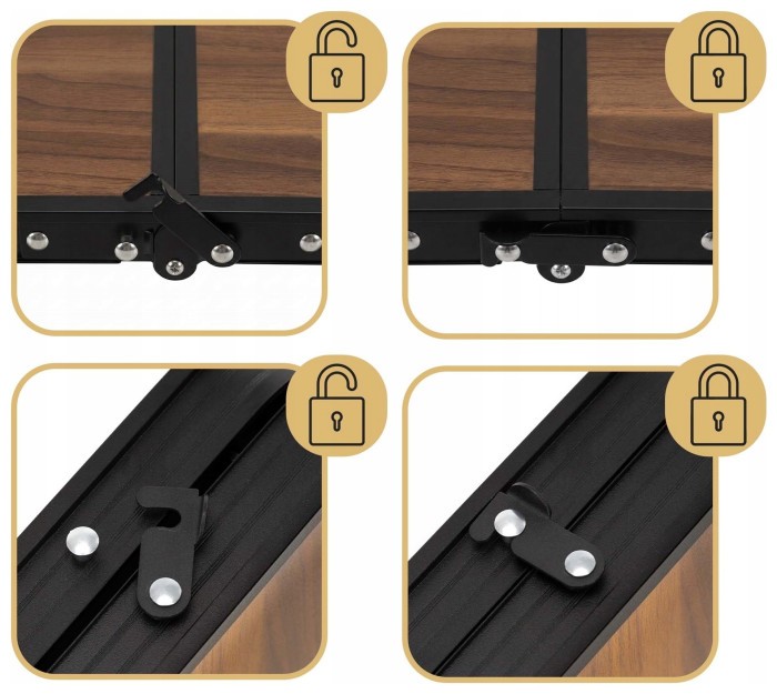 Набір кемпінговий Springos складний стіл та стільці 4 шт CS0180 Brown/Black