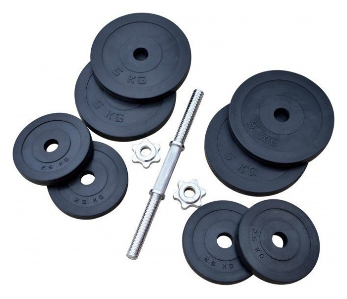 Набор штанг и гантелей. Набор металлических резиновых дисков 120 кг + 4 хромированных грифа.