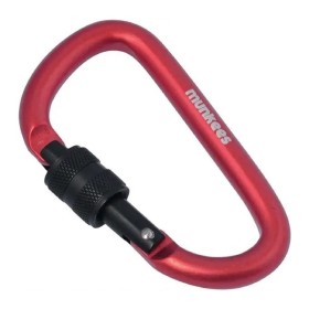 Munkees 3248 карабін D with Screw Lock 8 mm x 80 mm red