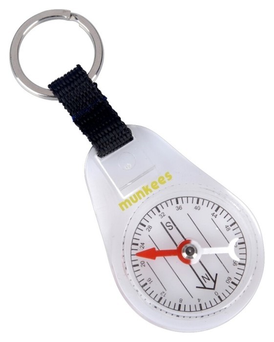 Munkees 3160 брелок-компас Compass with Keyring white, укр, укр