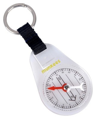 Munkees 3160 брелок-компас Compass с брелоком для ключей белый