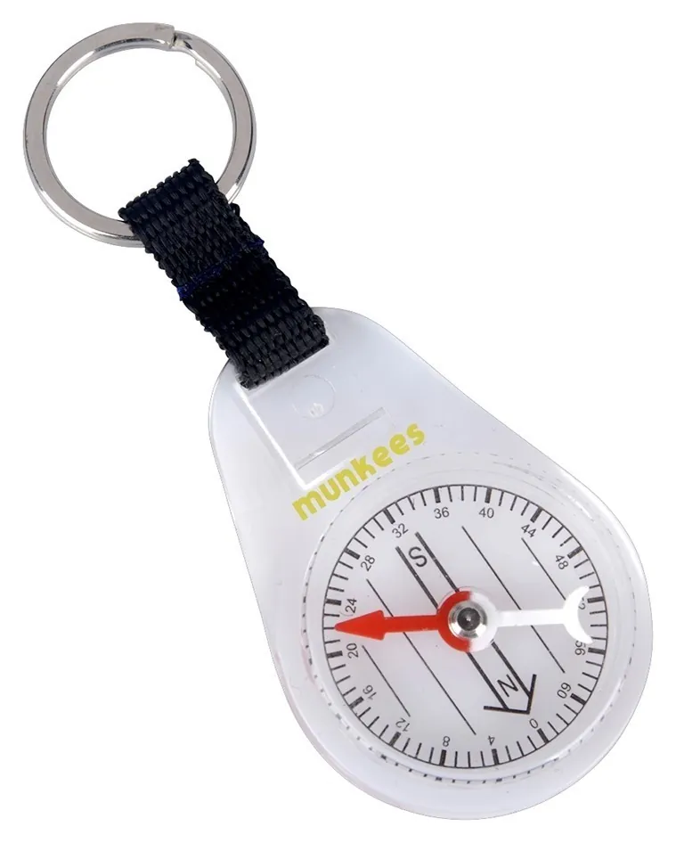 Munkees 3160 брелок-компас Compass with Keyring white (3160-W)