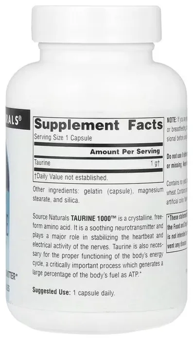 Taurine 1000™ 1000 mg - 60 caps