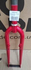 Вилка 26" Жесткая ST 1-1/8 rod-158 безрезьбовая v-br красный YS 762-1 Dorozhnik LUX