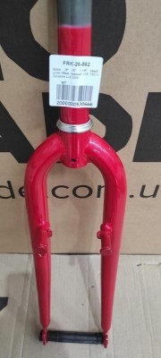 Вилка 26" Жорстка ST 1-1/8 rod-158 безрізьбова v-br червоний YS 762-1 Dorozhnik LUX