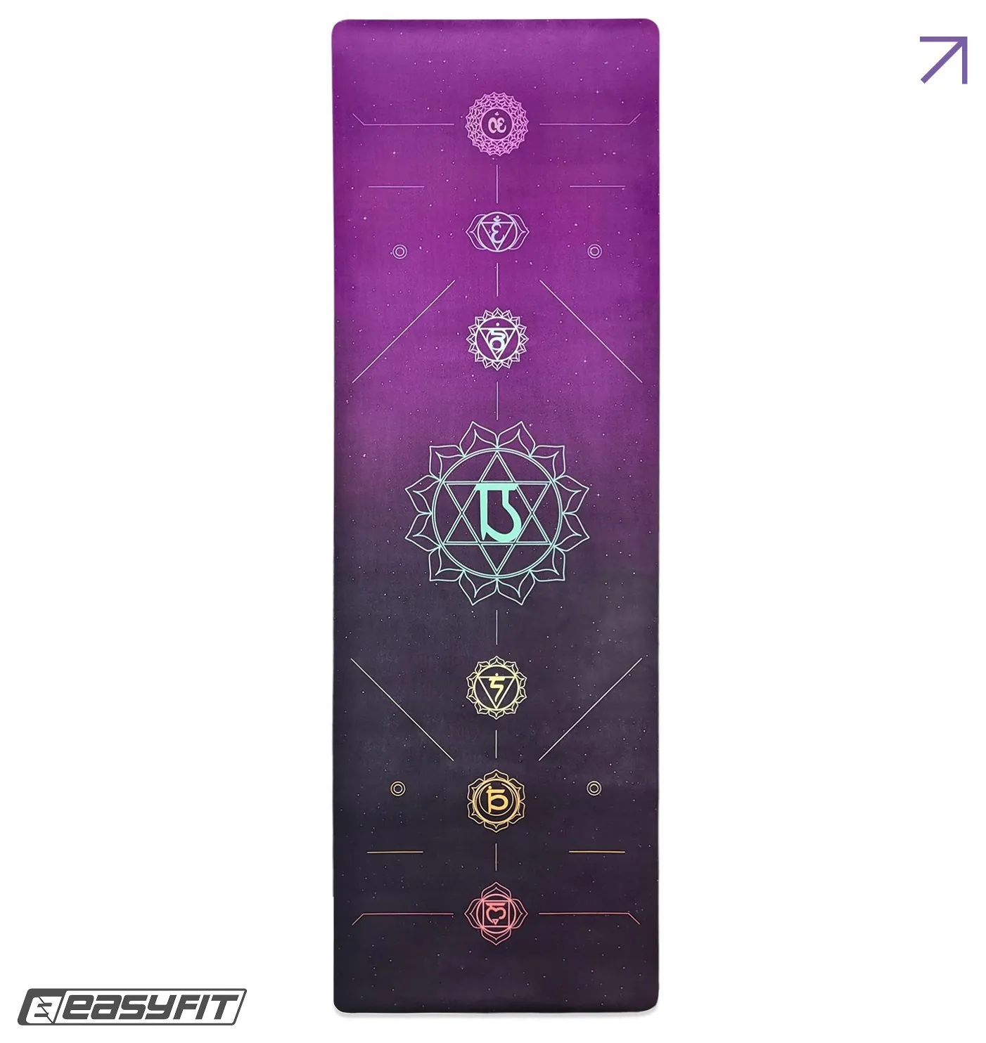 Килимок для йоги EasyFit Chakra Flow (замша-каучук) (EFIT_EF-1926-4)