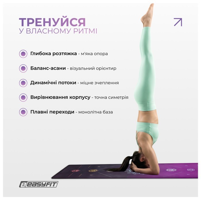 Килимок для йоги EasyFit Chakra Flow (замша-каучук)