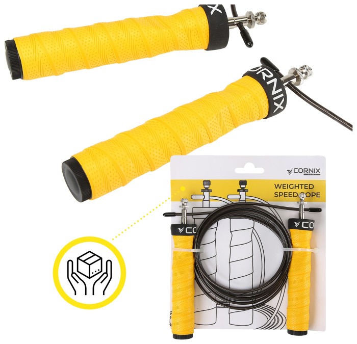 Скакалка скоростная для кроссфита Cornix Speed Rope Pro XR-0521 Yellow