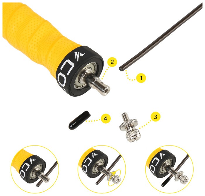 Скакалка скоростная для кроссфита Cornix Speed Rope Pro XR-0521 Yellow